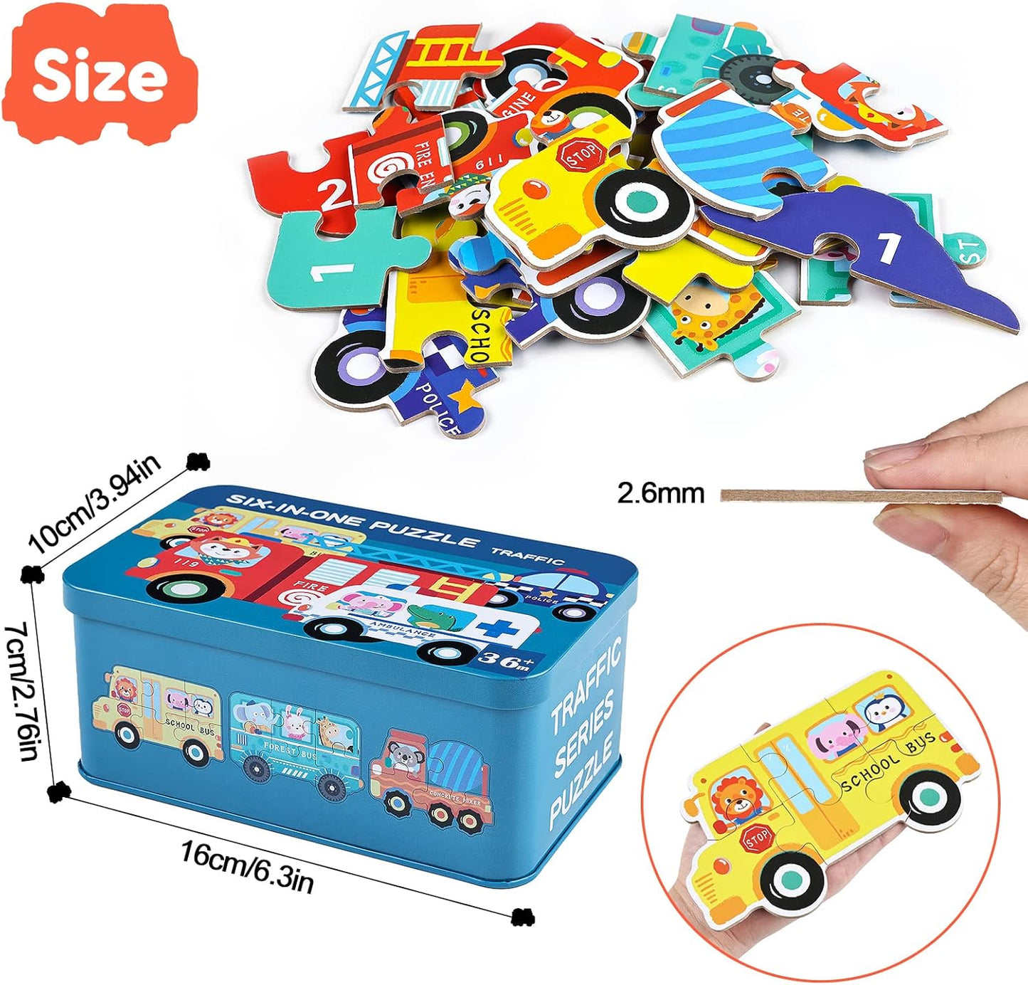 ROMPECABEZAS MONTESSORI 3D MEDIOS DE TRANSPORTES