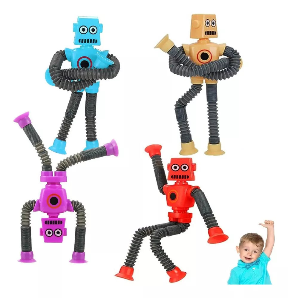 4 Pop Tubes Tubo Fidget Juguete Robots