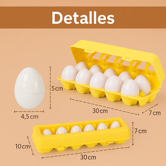 Juego Encaje 12 Huevos Educativos