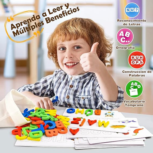 Juego de deletreo en madera