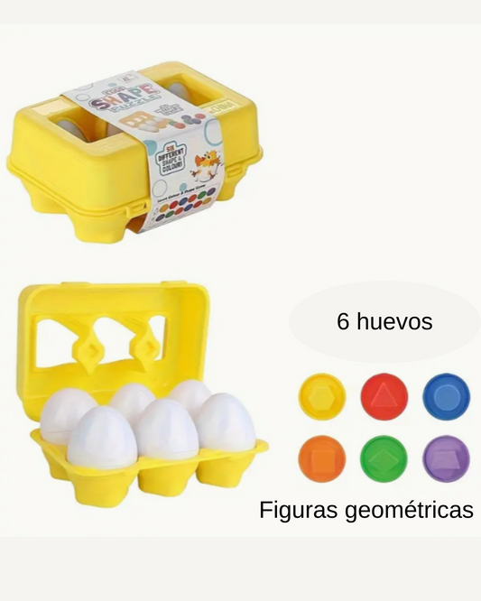 JUGUETE DIDACTICO 6 HUEVOS MONTESSORI